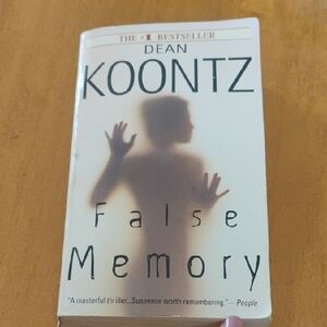 Dean koontz False Memory Thriller Paperback